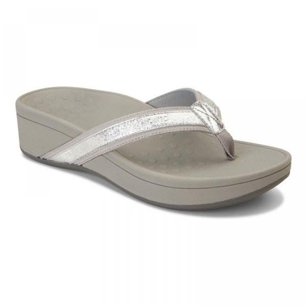 Vionic Sandals Ireland - High Tide Platform Sandal Silver - Womens Shoes Discount | WQKXE-4892